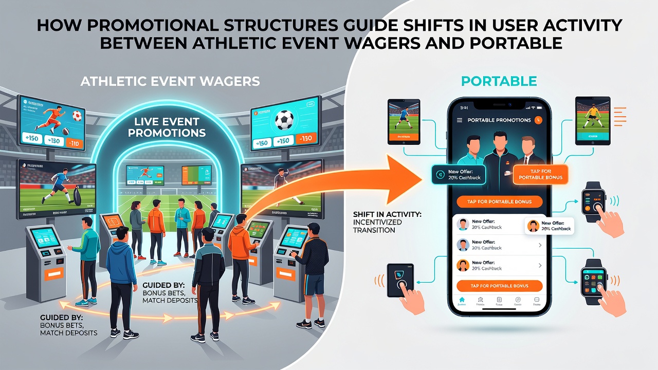 Data chart illustrating user flow patterns between sports wagering and mobile casino sessions under different promotional conditions