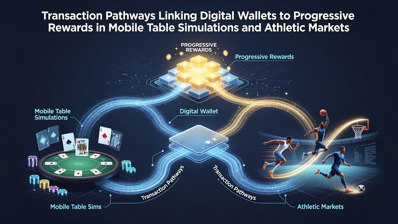Digital wallet transaction pathways illustrated across mobile gaming interfaces
